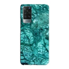 Мраморный чехол на Vivo X60 (VPrint) (Зеленый мрамор)