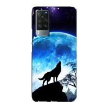 Защитные чехлы для Виво Х60 (AlphaPrint) (ХИТ продаж) ВОЛК (Волк на луну)