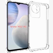 TPU чохол GETMAN Ease logo посилені кути Full Camera для Vivo Y02 – Прозорий