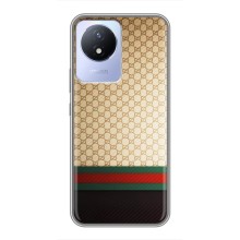 Чехлы Бренд GUCCI для Vivo Y02 – Фон Гуччи