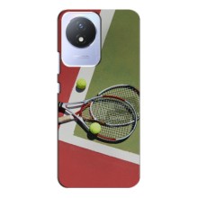 Чехлы с принтом Спортивная тематика для Vivo Y02 – Ракетки теннис