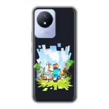 Чохол Майнкрафт на Vivo Y02 (AlphaPrint) Minecraft (персонажі Minecraft)
