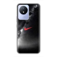 Чехол для Vivo Y02 - с принтом Найк (AlphaPrint) (Найк красный)