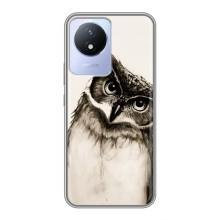 Чехол с птицами на Vivo Y02 (VPrint) (Сова)