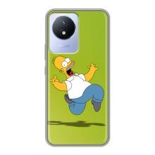 Чехол с Симпсонами для Vivo Y02 (VPrint) (Гомер Симпсон)