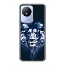 Чехол со Львом для Vivo Y02 (VPrint) (Синий Лев)