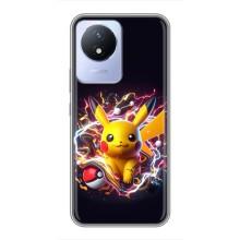 Чехол с Пикачу на Vivo Y02 – Пикачу с мячом