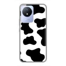 Чохол з принтом корови на ViVO Y02
				украинскими буквами и цифрами: ВіВО У02 – Чорний принт