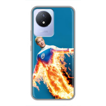 Чохол з принтом Фантастична четвірка для Vivo Y02 – Людина-факел