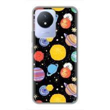 Космические Чехлы для Виво У02 (VPrint) (Рисованные планеты)