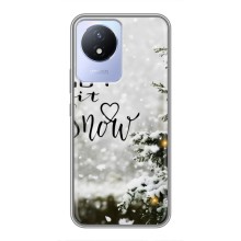 Новогодние, Праздничные Чехлы для Vivo Y02 - 2024 год (Let it snow)