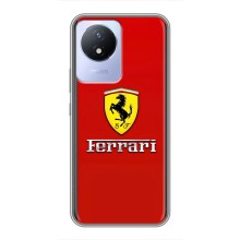 Силіконовий бампер з картинкою машини на Vivo Y02 (Ferrari Logo)