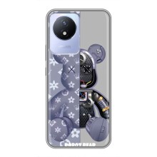 Силиконовый чехол для Vivo Y02 (Медведь Louis Vuitton)