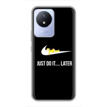 Силиконовый Чехол на Vivo Y02 с картинкой Nike – Later