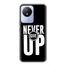 Силиконовый Чехол на Vivo Y02 с картинкой Nike (Never Give UP)