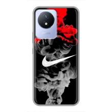 Силиконовый Чехол на Vivo Y02 с картинкой Nike – Nike дым