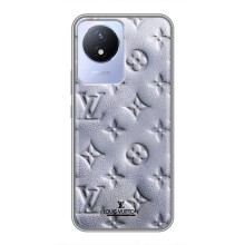 Текстурный Чехол Louis Vuitton для Виво Y02 (Белый ЛВ)