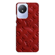 Текстурный Чехол Louis Vuitton для Виво Y02 – Красный ЛВ