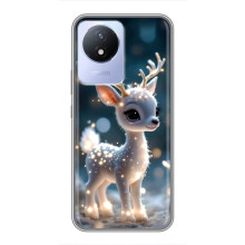 Яскравий чохол для Vivo Y02 з Зимові Оленята – Блискуче оленятко