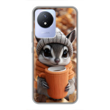 Друкований чохол 'Звірята з кавою' для Vivo Y02