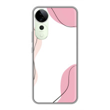 Чехол цветочный дизайн для ViVO Y04s – Розовый фон