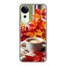 Чехол с уникальным дизайном «Осень с кофе» для ViVO Y04s