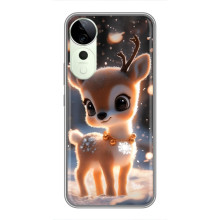 Яркий чехол для ViVO Y04s с Зимними Оленятами – Оленёнок