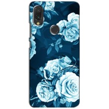 Чехлы (ART) Цветы на Vivo Y11 (VPrint) (Голубые Бутоны)