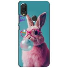 Чехол с принтом стильные животные для Виво у11 – Кролик в очках