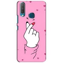 Чехол с принтом для ViVO Y15 (AlphaPrint - Знак сердечка)