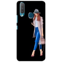 Чехол с картинкой Модные Девчонки ViVO Y15 – Девушка со смартфоном