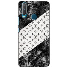 Чехол Стиль Louis Vuitton на ViVO Y15 (LV на белом)