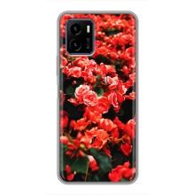 Чохли з квітами для Vivo Y15s (VPrint) (Квіти червоні)