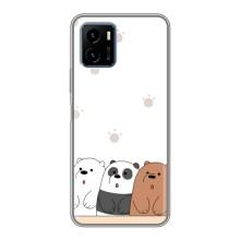 Чохли з зображенням різних тварин на Vivo Y15s (Здивовані ведмедики)