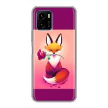 Чехлы с картинкой Лисички для Vivo Y15s (VPrint) (Лисичка с розочкой)