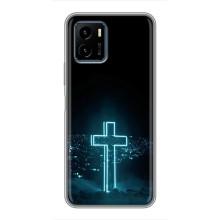Чехол для Vivo Y15s (AlphaPrint) - (Христианские) (Крест и город)