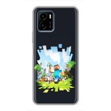 Чехол Майнкрафт на Vivo Y15s (AlphaPrint) Minecraft (персонажи Minecraft)