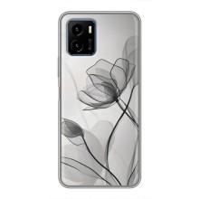 Чохол з квітковим принтом на ВІВО Y15с (Чорні квіти)