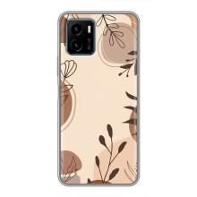 Чохол з квітковим принтом на ВІВО Y15с (Коричневі квіти)