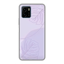 Чехол цветочный дизайн для Vivo Y15s – Монстера фиолетовая