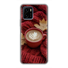 Чехол с уникальным дизайном «Осень с кофе» для Vivo Y15s – Кофе на пледе
