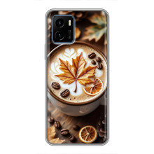 Чехол с уникальным дизайном «Осень с кофе» для Vivo Y15s – Пряный кофе