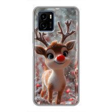 Яркий чехол для Vivo Y15s с Зимними Оленятами