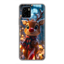 Яркий чехол для Vivo Y15s с Зимними Оленятами – Олень в шарфе