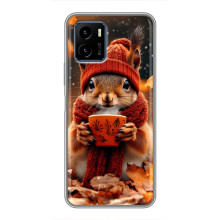 Друкований чохол 'Звірята з кавою' для Vivo Y15s – Білка з кавою