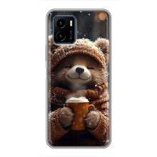 Друкований чохол 'Звірята з кавою' для Vivo Y15s – Мішка з кавою