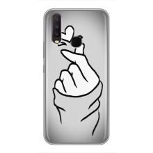 Чехол с принтом для ViVO Y17 (AlphaPrint - Знак сердечка)