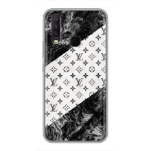 Чехол Стиль Louis Vuitton на ViVO Y17 (LV на белом)