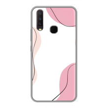 Чохол квітковий дизайн для ViVO Y17 – Рожевий фон