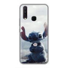 Чехол с рисунком Стич для ViVO Y17 – Стич с цветочком